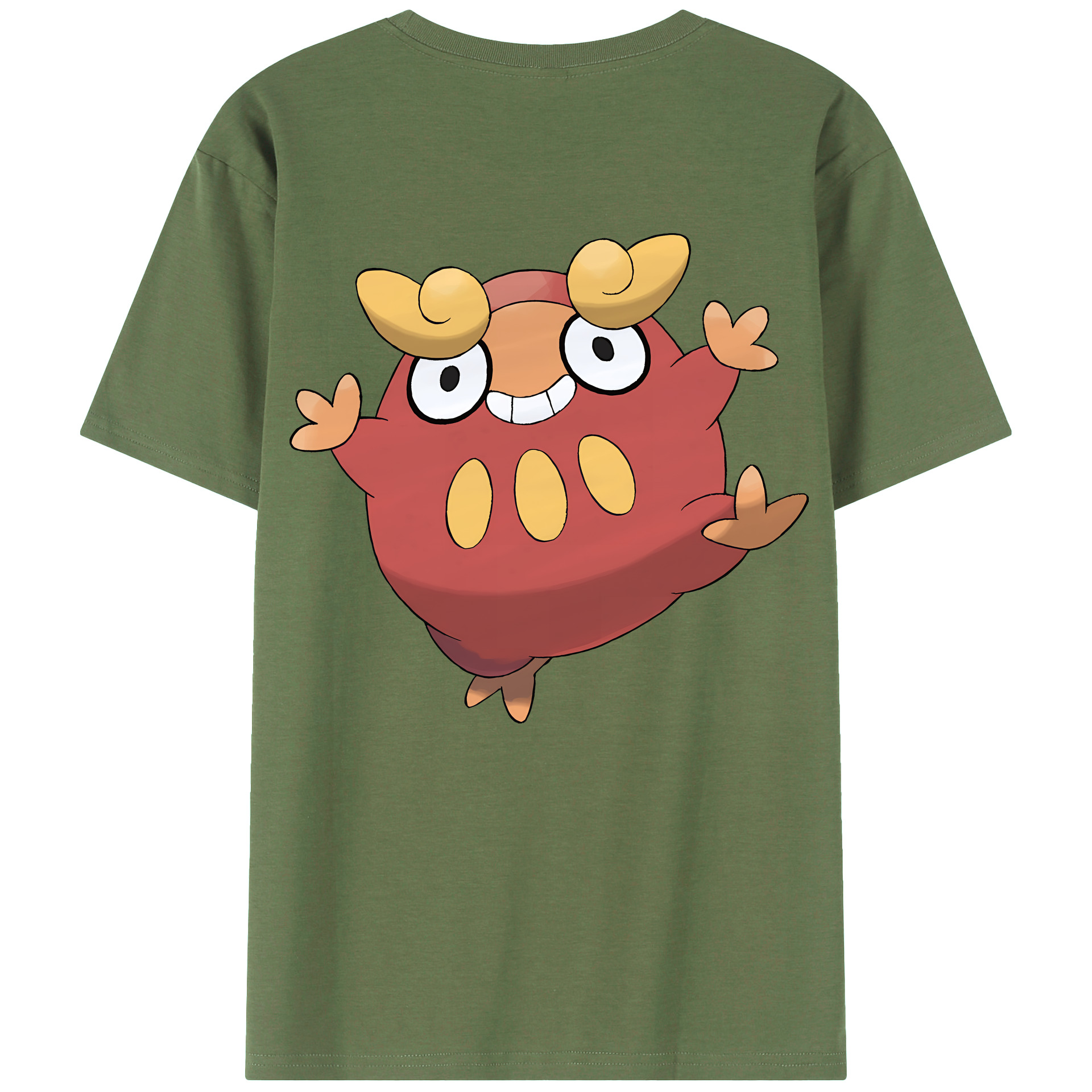 （画像用） ポケットモンスター Pokémon 綿100％ メンズ半袖Tシャツ（バックプリント） 通気性